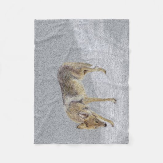 Coyote Fleece Deken (Voorkant)