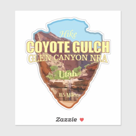 Coyote Gulch (pijlpunt) Sticker (Vel)