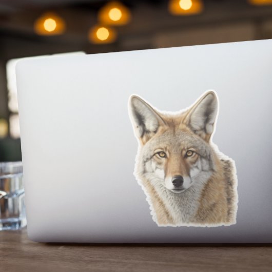 Coyote Head Animal Portrait Sticker
