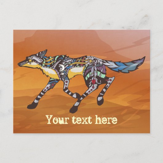Coyote het Briefkaart Trickster (Voorkant)