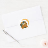 Coyote Howl Ronde Sticker (Envelop)