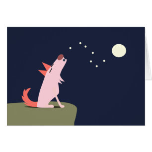 Coyote Howling bij de maan