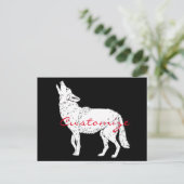 Coyote Howling Thunder_Cove Briefkaart (Staand voorkant)