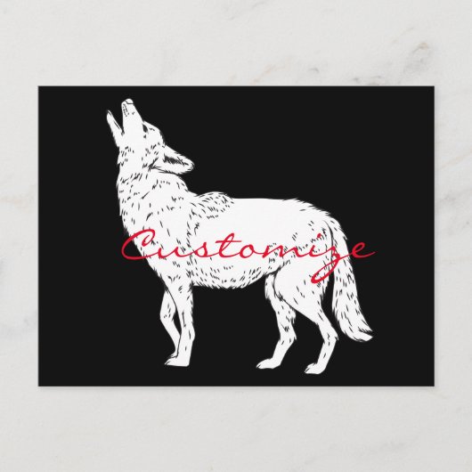Coyote Howling Thunder_Cove Briefkaart (Voorkant)