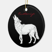 Coyote Howling Thunder_Cove Keramisch Ornament (Links)