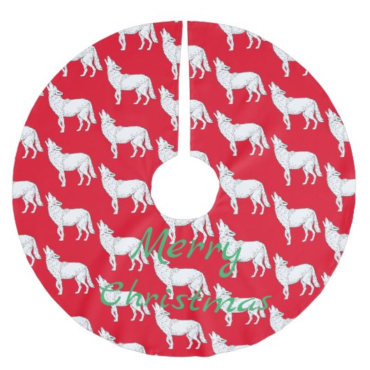 Coyote Howling Thunder_Cove Kerstboom Rok (Voorkant)