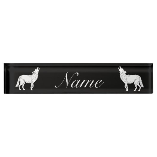 Coyote Howling Thunder_Cove Naambordje (Voorkant)