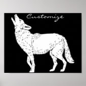 Coyote Howling Thunder_Cove Poster (Voorkant)