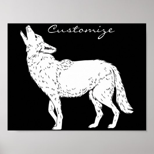 Coyote Howling Thunder_Cove Poster (Voorkant)