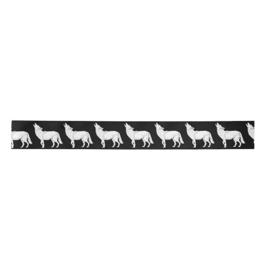 Coyote Howling Thunder_Cove Satijnen Lint (Voorkant)