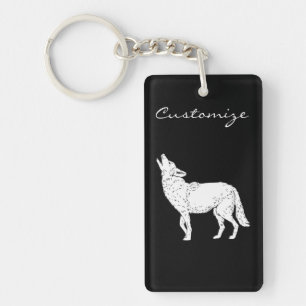 Coyote Howling Thunder_Cove Sleutelhanger
