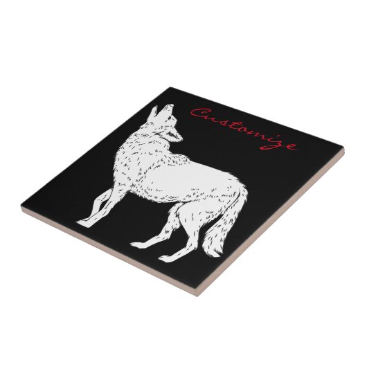 Coyote Howling Thunder_Cove Tegeltje (Zijkant)