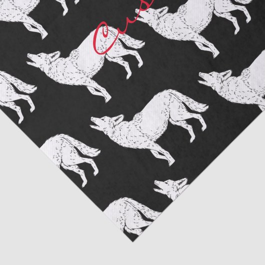 Coyote Howling Thunder_Cove Tissuepapier (Detail)