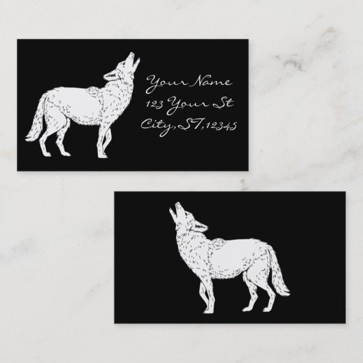 Coyote Howling Thunder_Cove Visitekaartje (Voorkant / Achterkant)