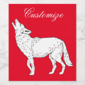 Coyote Howling Thunder_Cove Wijn Etiket (Enkel label)