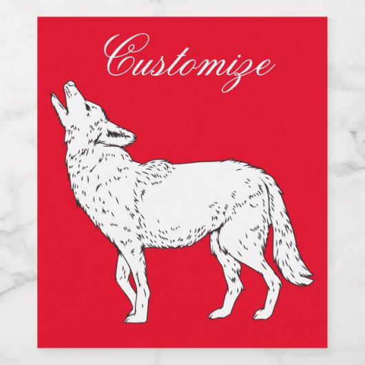 Coyote Howling Thunder_Cove Wijn Etiket (Enkel label)