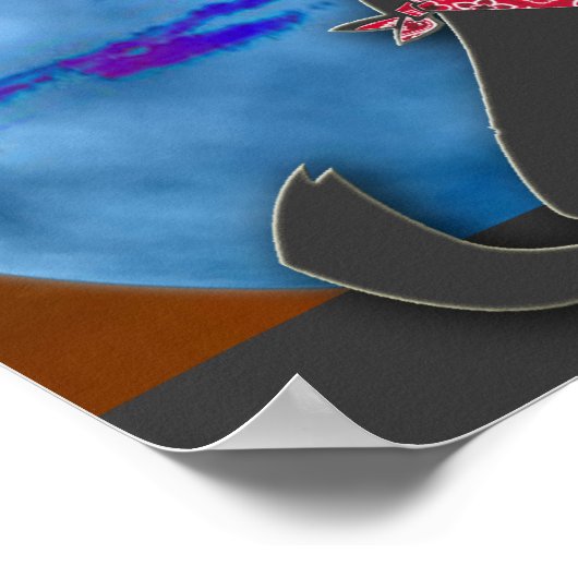 COYOTE HOWLLE BIJ DE BLAUWE MON POSTER (Hoek)