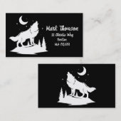Coyote huilt bij maanlicht visitekaartje (Voorkant / Achterkant)
