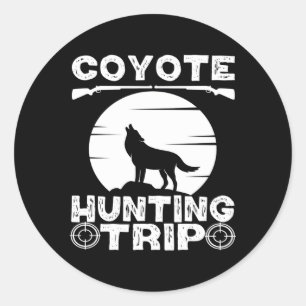 Coyote Hunter Yote Jacht Coyote Jacht Trip Ronde Sticker