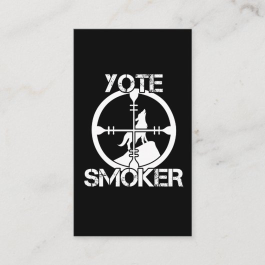 Coyote Hunter Yote Sniper Wilde Dierenjacht Visitekaartje (Voorkant)