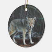 Coyote Hunting Keramisch Ornament (Links)