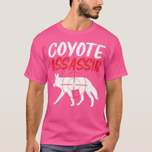 Coyote Hunting Lover Coyote Assassin Hunter T-shirt (Voorkant)