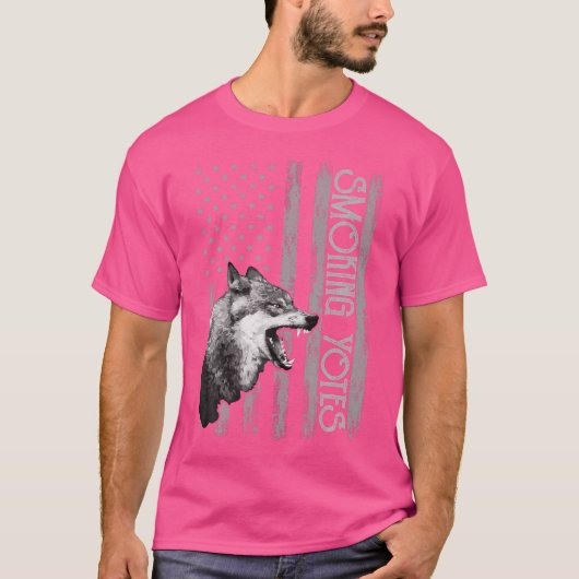 Coyote Hunting Usa Apparel American Flag Hunter Us T-shirt (Voorkant)