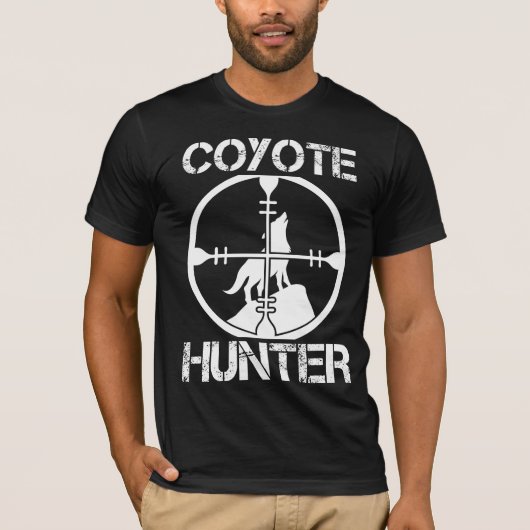 Coyote Hunting Yote Sniper Wilde Animal Hunter T-shirt (Voorkant)
