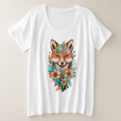 Coyote in Fower Grote Maat T-shirt (Design voorkant)