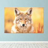 Coyote in natuur canvas afdruk (Insitu (Houten vloer))