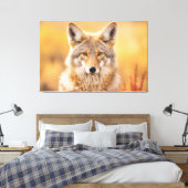 Coyote in natuur canvas afdruk (Insitu (Slaapkamer))