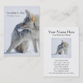 Coyote in Snow Wildlife Guide, Ecoloog Visitekaartje (Voorkant / Achterkant)
