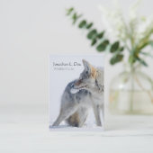 Coyote in Snow Wildlife Guide, Ecoloog Visitekaartje (Staand voorkant)