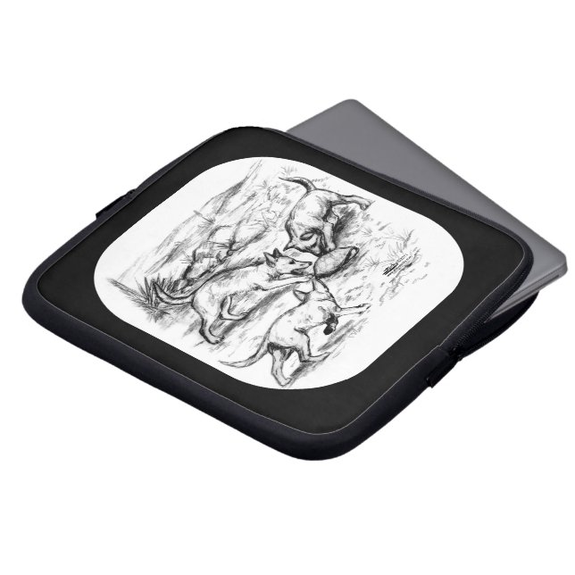 Coyote-jongen Laptop Sleeve (Voorkant top)