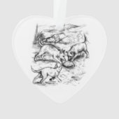 Coyote-jongen Ornament (achterkant)