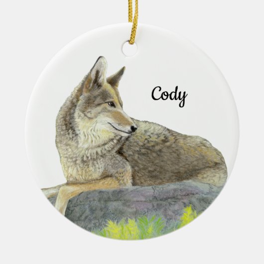 Coyote Keramisch Ornament (Voorkant)
