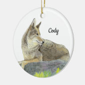 Coyote Keramisch Ornament (Links)