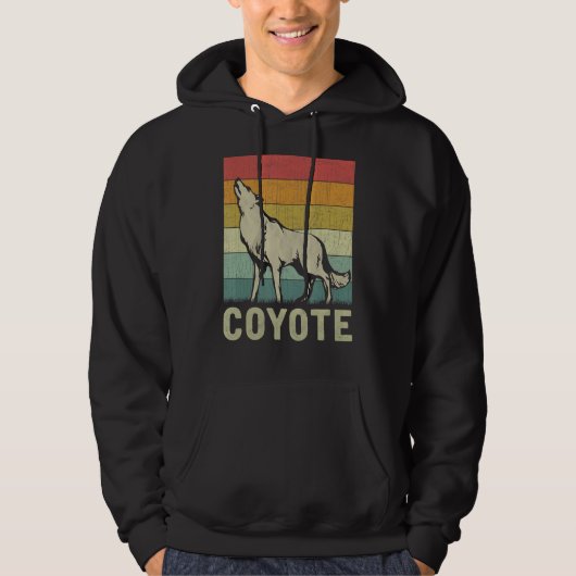 Coyote  Men Women Coyote Retro Hoodie (Voorkant)