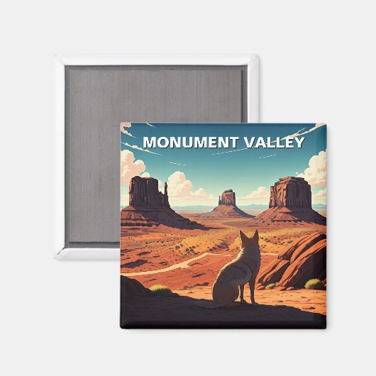 Coyote Monument Valley Travel Navajo Nation Magneet (Voorkant / Achterkant)