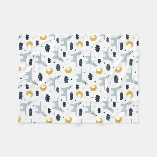 Coyote Moon Fleece Deken (Voorkant (Horizontaal))