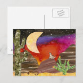 Coyote Moon Night Sangen Briefkaart (Voorkant / Achterkant)