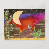 Coyote Moon Night Sangen Briefkaart (Voorkant)
