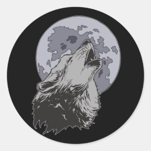 Coyote Moon Ronde Sticker