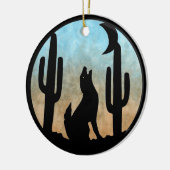 Coyote Moon Round Ornament (Links)
