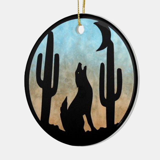 Coyote Moon Round Ornament (Links)