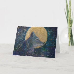 Coyote Moon Wenskaart door Maureen A. Girard Kaart