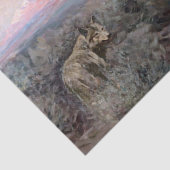 "Coyote Moonrise" door Frank Tenney Johnson Tissuepapier (Detail)