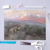 "Coyote Moonrise" door Frank Tenney Johnson Tissuepapier (Craft)