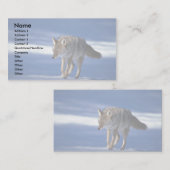 Coyote op sneeuw visitekaartje (Voorkant / Achterkant)