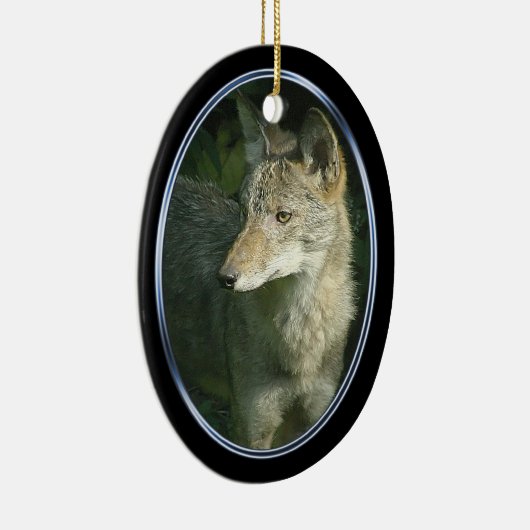 Coyote ovalen keramisch ornament (Rechts)